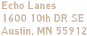 Echo Lanes
1600 10th DR SE
Austin, MN 55912